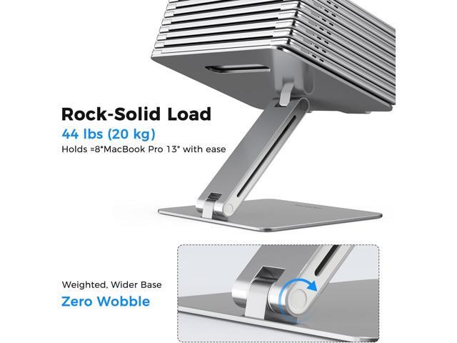 AboveTEK Laptop Stand, Adjustable Portable Computer Riser, Ergonomic Aluminum Notebook Desktop Holder for Desk, Compatible with MacBook Pro, Air,...