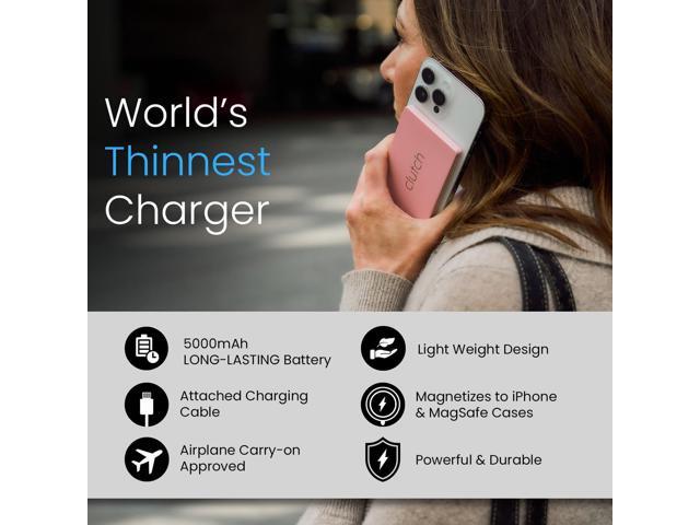 Clutch - Pro USB-C Portable Charger - Compatible with iPhone 15, 16, 17 & Android Devices - Power Bank Magnetic Battery - TSA Travel Approved - USB...