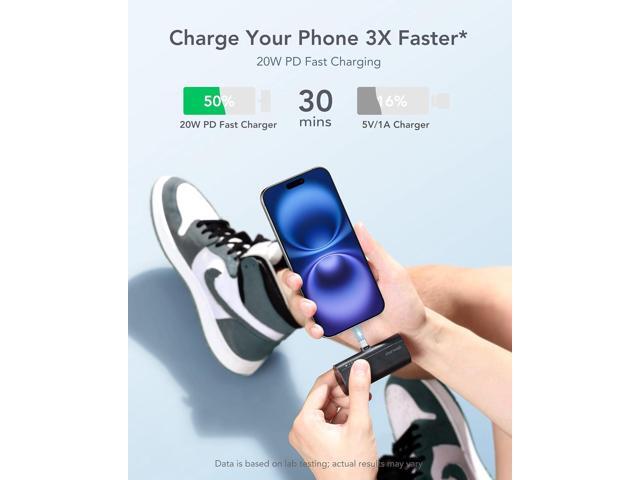 charmast Small Portable Charger for iPhone 16/15, 5000mAh Ultra-Compact 20W PD Fast Charging USB C Power Bank Mini Battery Pack Compatible with...