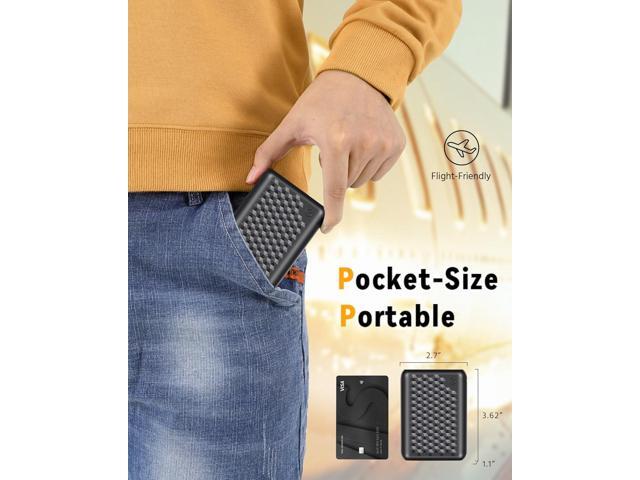 Wulcea 12v 18400mAh Power Bank High Capacity Type-C InputUSB Type-C DC Output Fast Charge for Graphene Heated Jacket Heated Vest Long Lasting...