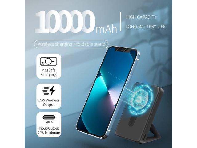 SITONG Magnetic Wireless Power Bank with Foldable Stand Compatible with MagSafe, 10000mAh Battery Pack for iPhone 14/13 / 12 Series, Portable...