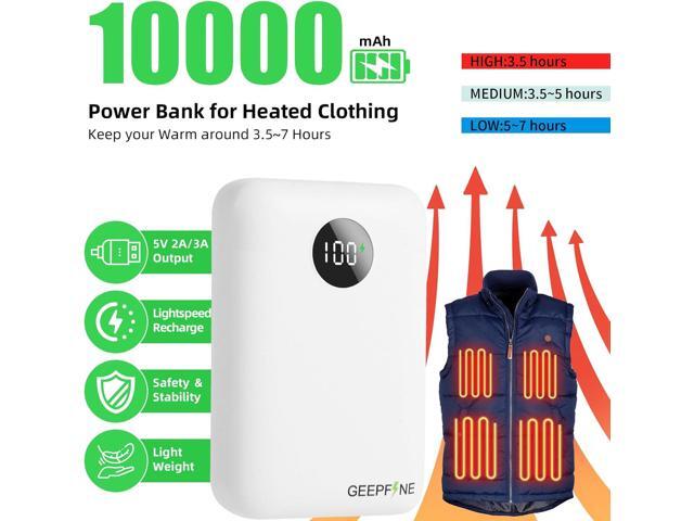 5V 2A/3A Power Bank for Heated Jacket Battery Pack for Heated Vest Potrable Charger Fast Charging,2 in 1 Function Battery for Heated Vest and Smart...