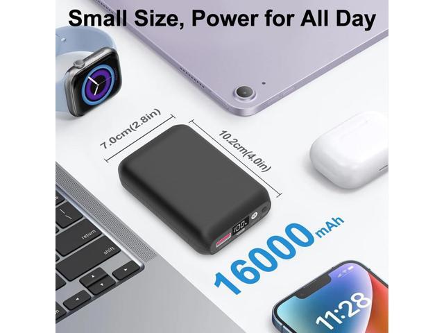 16000mAh Battery Pack for Heated Vest-5V/7.4V Rechargeable Power Bank with LED Display and DC/USB Output for Heated Jacket, Hoodie and Pants,Fast...