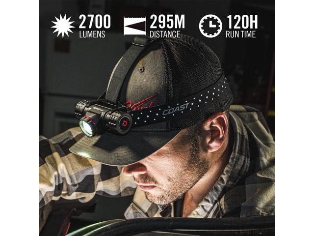 Coast XPH34R 2075 Lumen USB-C Rechargeable-Dual Power LED Headlamp withPURE Beam Twist Focus and Magnetic Base