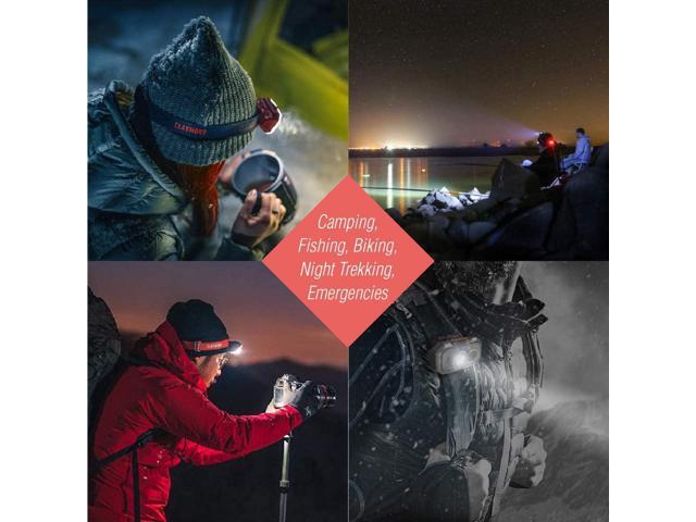 Claymore Heady+ (Tan) - Rechargeable LED Headlamp Flashlight, Lightweight for Camping, Running, Hiking, Emergency & Industrial Use. Waterproof,...