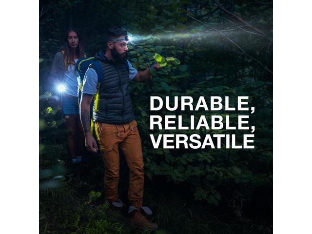 Energizer Vision HD+ LED Headlamp, Water Resistant Bright Headlamp with Digital Focus, Camping Gear and Emergency Light, Batteries Included, Pack of 1