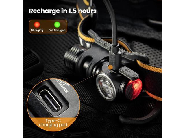 sofirn LED Headlamp Rechargeable, HS10 1100 Lumens Right Angle Flashlight with 90 High CRI LH351D LED, Powerful Lightweight Head Light, IPX8...