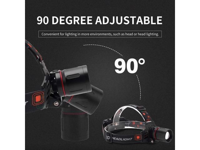 LUXNOVAQ Red Light Headlamp for Hunting, LED Rechargeable Headlamp, 3 Modes Zoomable Night Hunting Light,Waterproof Tactical headlamp Red Light...