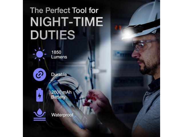 K-Bern Rechargeable Headlamp. 1850 Lumen, Ultra Bright Head Lights for Forehead. Waterproof, Lightweight Aluminum, 2600mAh Battery, Perfect for Dog...