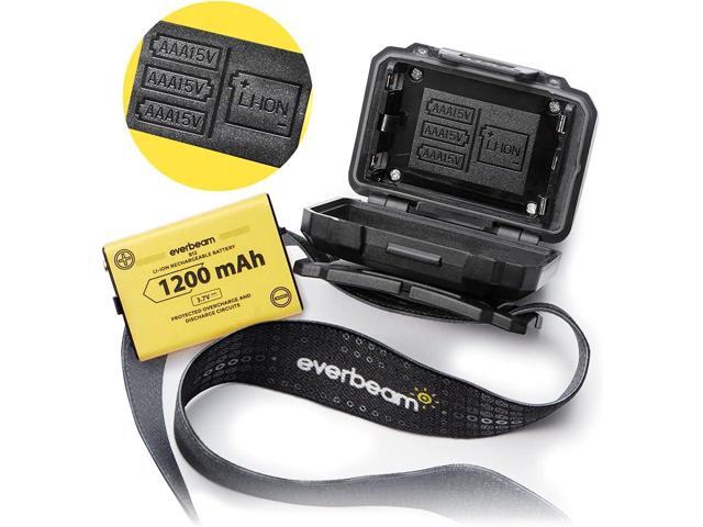 Everbeam H6 Switch LED Headlamp Head Torch, Dual Power 1200mAh Rechargeable Battery / 3 AAA Batteries, Motion Sensor, Ultra Bright 680 Lumens, 45...