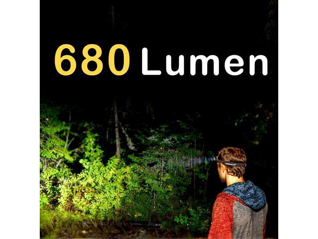 Everbeam H6 Switch LED Headlamp Head Torch, Dual Power 1200mAh Rechargeable Battery / 3 AAA Batteries, Motion Sensor, Ultra Bright 680 Lumens, 45...