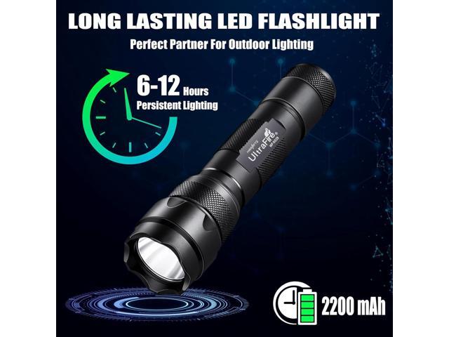 ULTRAFIRE Tactical Flashlight WF-502B 1000 Lumens - Single Mode Mini LED Flashlight,Bright Military-Grade Police Flashlight for Security, Camping...