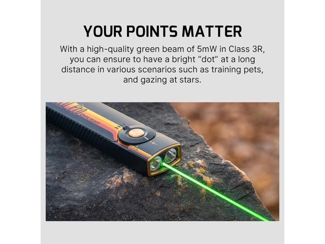 OLIGHT Arkfeld Pro Rechargeable EDC Flat Flashlight with Green Beam, UV and White LED Combo, 1300 Lumens Portable Pocket Lights, Triple Sources for...