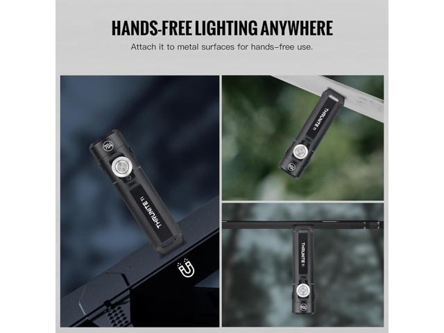 ThruNite Ti Keychain Flashlight, Customized Edition with 704 Tactical, 650 Lumens USB-C Rechargeable Compact Pocket Light with Magnetic Tailcap,...