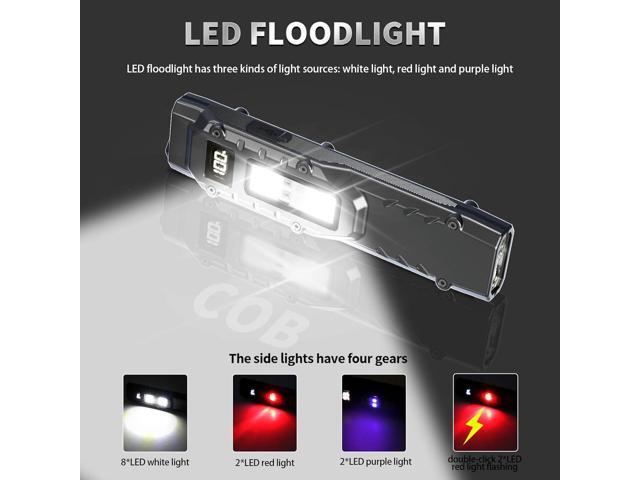 EDC Tactical Flashlight DT007, Compact 7 Mode Pocket LED Flashlight - 1500LM, USB-C Rechargeable Digital Display, IPX5 with Side Light and Clip for...