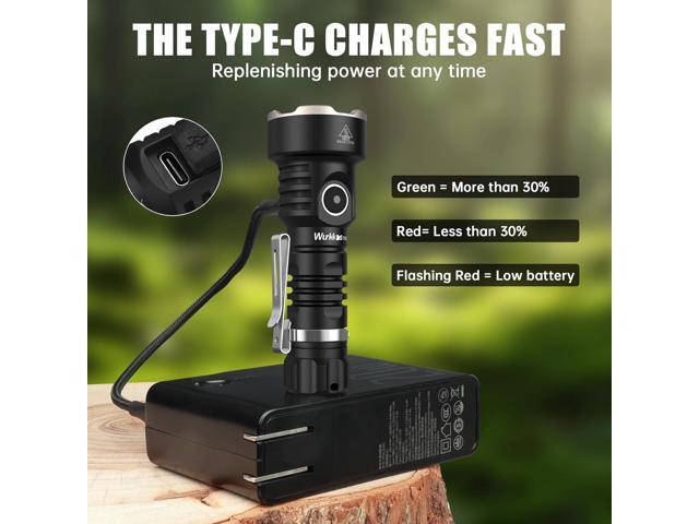 Wurkkos TS12 SFT25R LED Mini Flashlight Rechargeable,1350 High Lumens EDC Flashlight, Super Bright Small LED Flash Light, IP68 Waterproof Pocket...