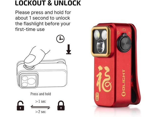 OLIGHT Oclip Pro EDC Flashlight Clip-on Light, Rechargeable 500 Lumens with Three Lighting Solutions Type-C Charging, Magnetic Flash Lights for...