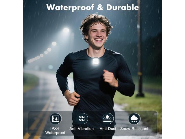 2 Pack Running Lights for Runners - Rechargeable Clip on Flashlight,Dog Flashlights for Night Walking, 4 Modes LED Running Light,Safety Lights at...