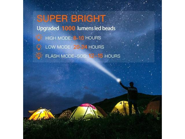 BUYSIGHT Rechargeable Spotlight, 1000,000 -Lumen Spot Lights Hand held Large Flashlight Handheld Spotlight Lightweight and Super Bright Flashlight...
