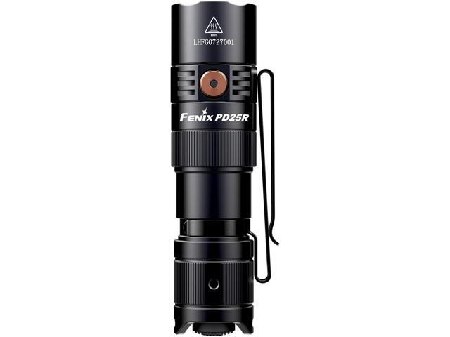 fenix PD25R EDC Flashlight, 800 Lumen USB-C Rechargeable Dual Switch Pocket Size Lightweight with Organizer