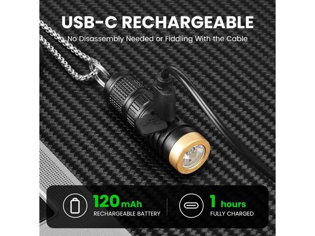 Yemao Rechargeable Keychain Flashlight,600 High Lumens EDC Pocket Flashlights, Mini Flashlight with 6 Modes for Home Daily Use,Outdoor...