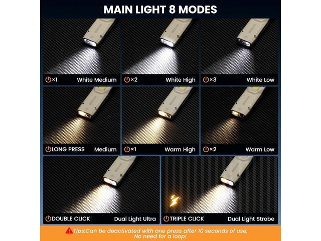 Flat Flashlights Rechargeable Small Tactical Flashlight with Clip,Stainless Steel EDC Led Light with Digital Display,880 Lumen Pocket Flashlight...