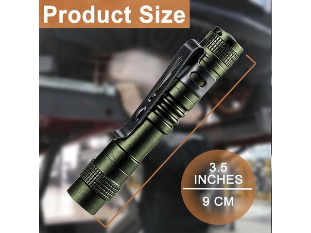 Beieverluck 10 Pack Small Mini LED Flashlight Pocket Flashlight Pen Light Flashlight Tactical Flashlight with Clip Flashlights for Camping Outdoor...