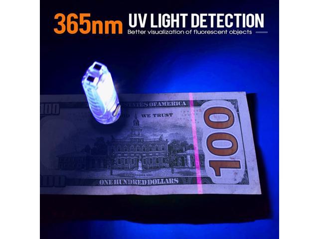 S12Pro Keychain Flashlight Rechargeable,750 High Lumen EDC Mini Flashlight with Clip,Multifunction COB Light with 365nmUV-11 Lighting Modes, Tail...