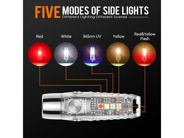 S12Pro Keychain Flashlight Rechargeable,750 High Lumen EDC Mini Flashlight with Clip,Multifunction COB Light with 365nmUV-11 Lighting Modes, Tail...