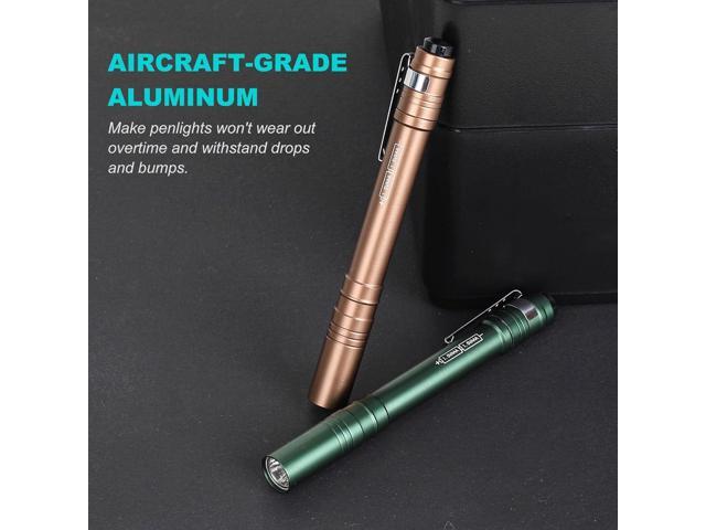FASTPRO 6-Pack Pen Light, Aluminum LED Penlights with Batteries Included & Pre-Installed, Pocket Pen Flashlight for Inspections, Repairs, Camping...