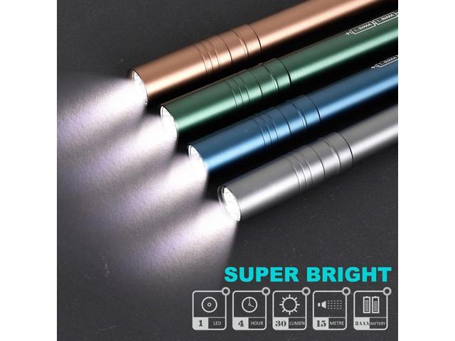 FASTPRO 6-Pack Pen Light, Aluminum LED Penlights with Batteries Included & Pre-Installed, Pocket Pen Flashlight for Inspections, Repairs, Camping...