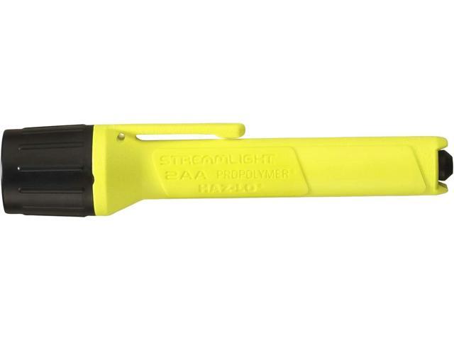 Streamlight 67101 2AA ProPolymer 65-Lumen HAZ-LO Intrinsically Safe, Waterproof, Alkaline Battery Powered LED Flashlight Yellow
