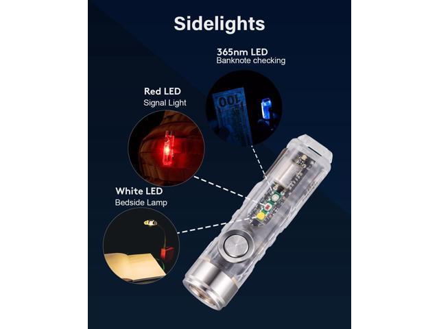 RovyVon 4th USB-C Aurora A8 EDC Flashlight, 6500K LED Max 650 Lumen, Momentary On Keychain Light with Magnetic Clip/Base, Lock Mode, for Checking...