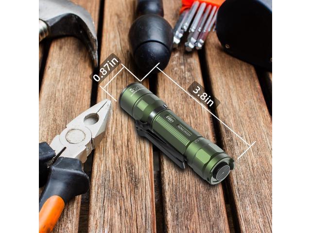 EW01 Waterproof AA EDC Flashlight Small Pocket Work Light Rechargeable 90+ CRI 700 Lumens High Brightness for Daily, Emergency (Green)