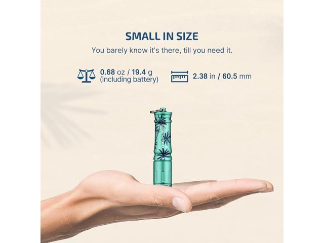 OLIGHT i3E EOS PMMA TIR Lens AAA EDC Flashlight 90 Lumens Compact Keychain Flash Light for Night, Camping (Summer Palm)