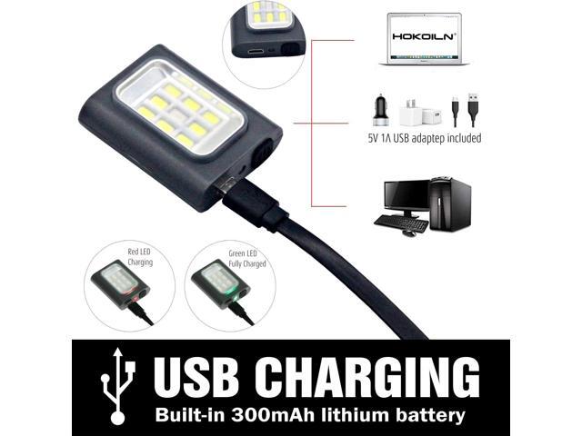 4 Pack Running Lights for Runners Rechargeable, LED Walking Lights for Night Safty, Clip on Flashlights for Camping, Hiking, Jogging, Dog Walking