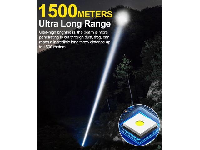 Rechargeable Flashlight High Lumens-Super Bright Magnetic Flash Light with Power Digital Display, Long Range,Dimmable,Waterproof,Pocket LED...