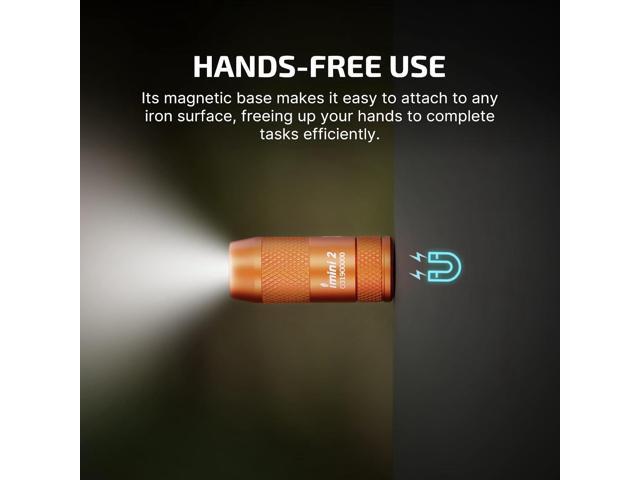 OLIGHT IMINI 2 EDC Rechargeable Keychain Flashlight, 50 Lumens Compact and Portable Mini LED Keyring Lights with Built-in Battery Ideal for...