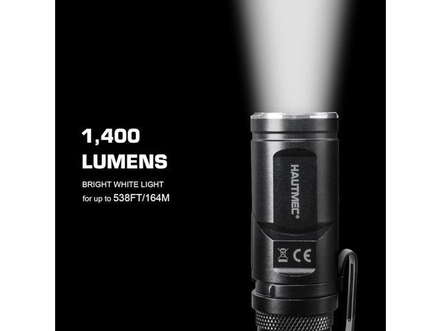HAUTMEC 1400 Lumen Rechargeable Flashlights LED EDC Flashlight with 90 Degree Flashlight Swivel Head 5 Modes Pocket Flashlight Magnetic Base for...