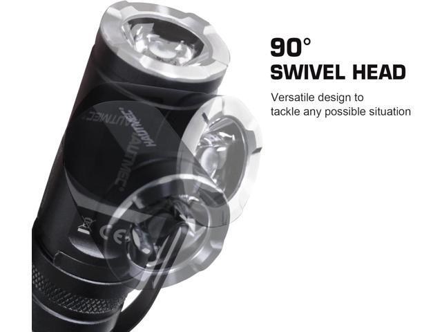 HAUTMEC 1400 Lumen Rechargeable Flashlights LED EDC Flashlight with 90 Degree Flashlight Swivel Head 5 Modes Pocket Flashlight Magnetic Base for...