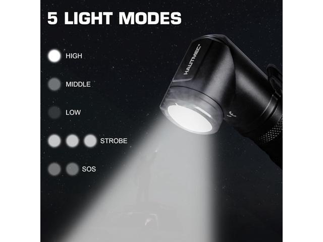 HAUTMEC 1400 Lumen Rechargeable Flashlights LED EDC Flashlight with 90 Degree Flashlight Swivel Head 5 Modes Pocket Flashlight Magnetic Base for...