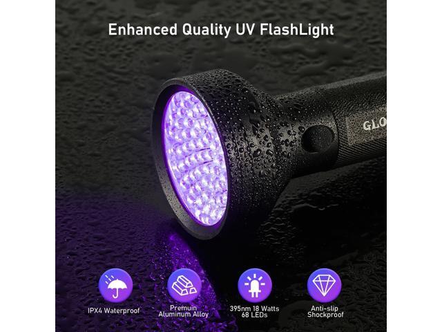 Blacklight Flashlight 68 LED UV Flashlight,Ultraviolet Flashlight Black Light Professional Pet Urine Detector for Dog/Cat Urine,Pet Stains,Hunting...