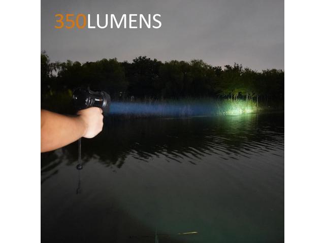 Outdoor Portable Mini Handheld LED Outdoor Spotlight up to 350 Lumens Flashlight IP67 Water Proof Marine Spot Lights for Boat, Hiking, Farm,...