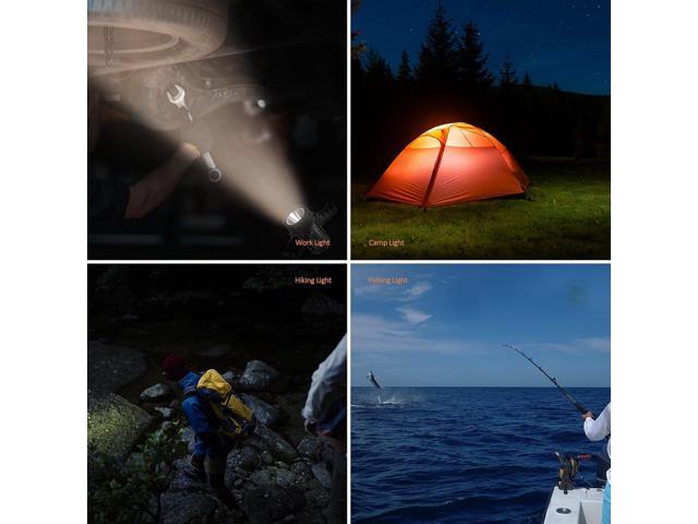 Outdoor Portable Mini Handheld LED Outdoor Spotlight up to 350 Lumens Flashlight IP67 Water Proof Marine Spot Lights for Boat, Hiking, Farm,...