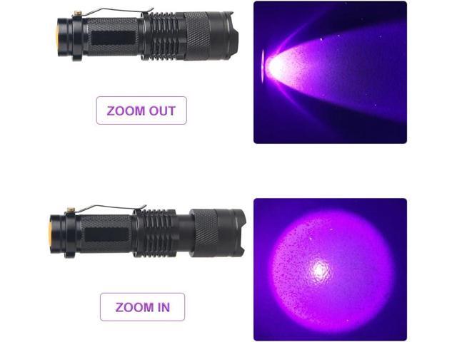 WINDFIRE Mini Zoomable 3 Modes UV Blood Tracking Flashlights for Hunting Ultraviolet LED Blacklight Flashlight Pocket Torch for Money Detector,...
