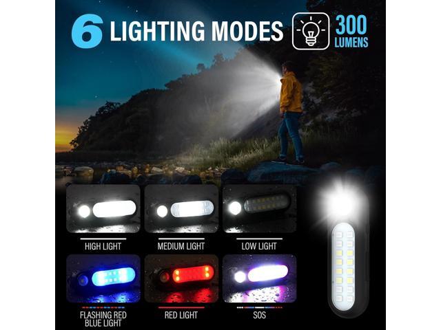 Running Lights for Runners, Rechargeable Clip On Flashlight for Runners Safety Light for Walking at Night, Portable Hands Free Flashlight for...