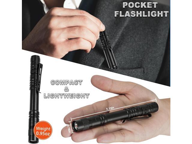 LED Pen Light Flashlight, Waterproof Mini Flashlights Pocket Flashlight with Clip, Bright Small Flashlights for for Inspection, Work, Emergency,...
