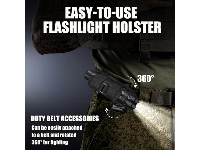 ULTRAFIRE LED Flashlight with Holster,WF-502B 1000Lumen Single Mode Mini Flashlight, Duty Belt Tactical Flashlight Holster,Outdoor Handheld...