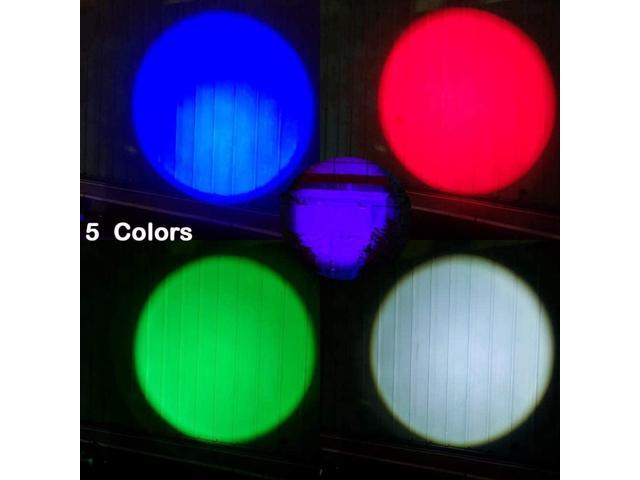 Multicolored Flashlight Pack: Red, Blue, Green, 395 UV, White LED