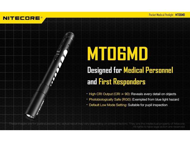 Nitecore MT06MD Penlight Flashlight, 180 Lumen LED for Medical Doctors, Nurses and EMTs with 2X AAA Batteries & Lumen Tactical Battery Organizer...
